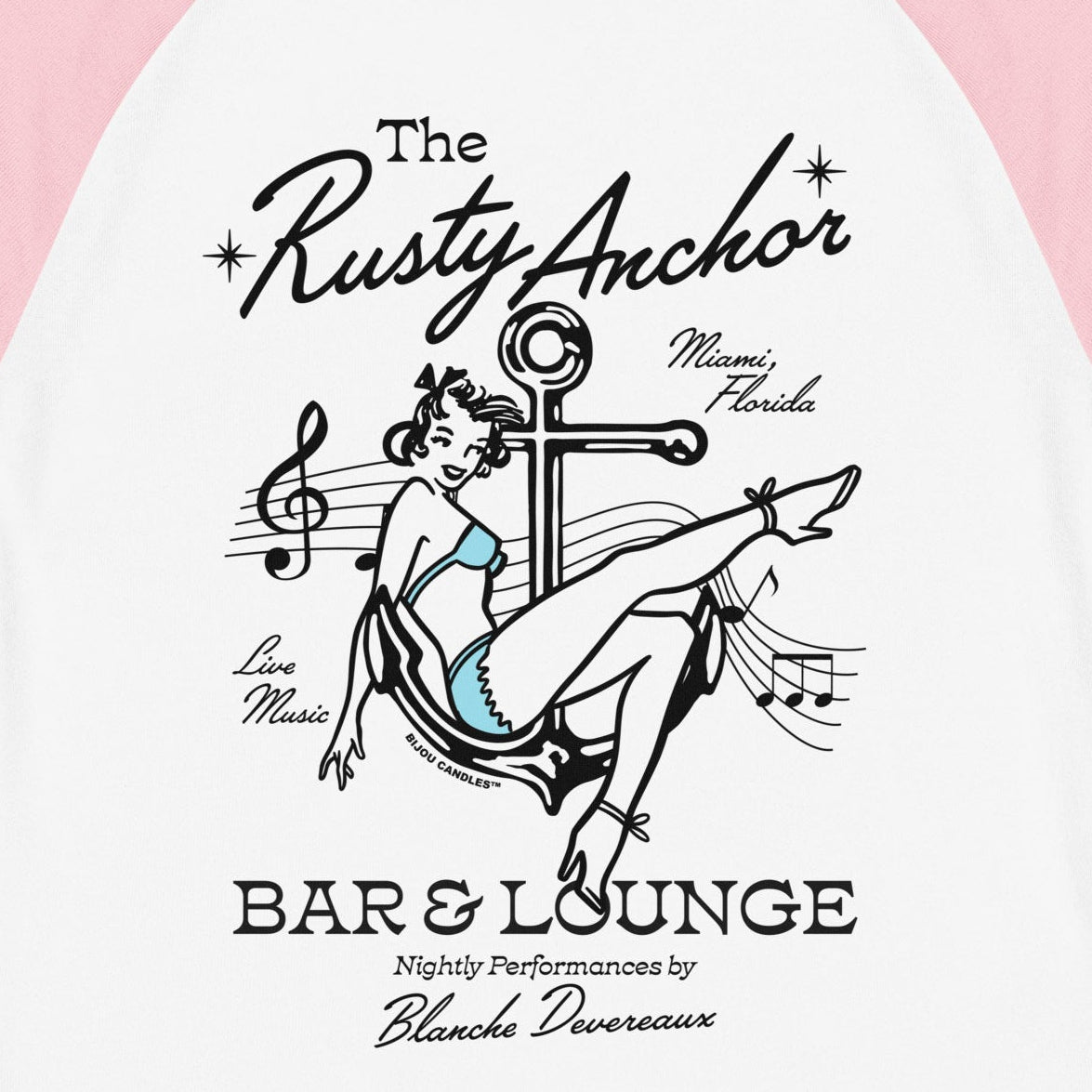 The Rusty Anchor Women's Micro-rib Raglan Baby Tee