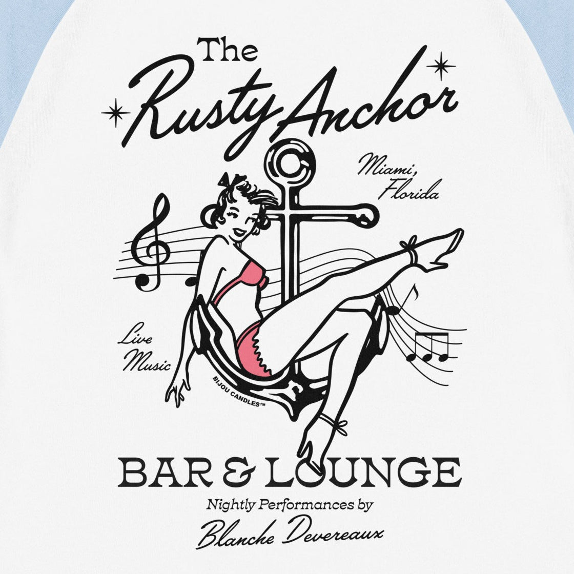 The Rusty Anchor Micro-rib Raglan Baby Tee