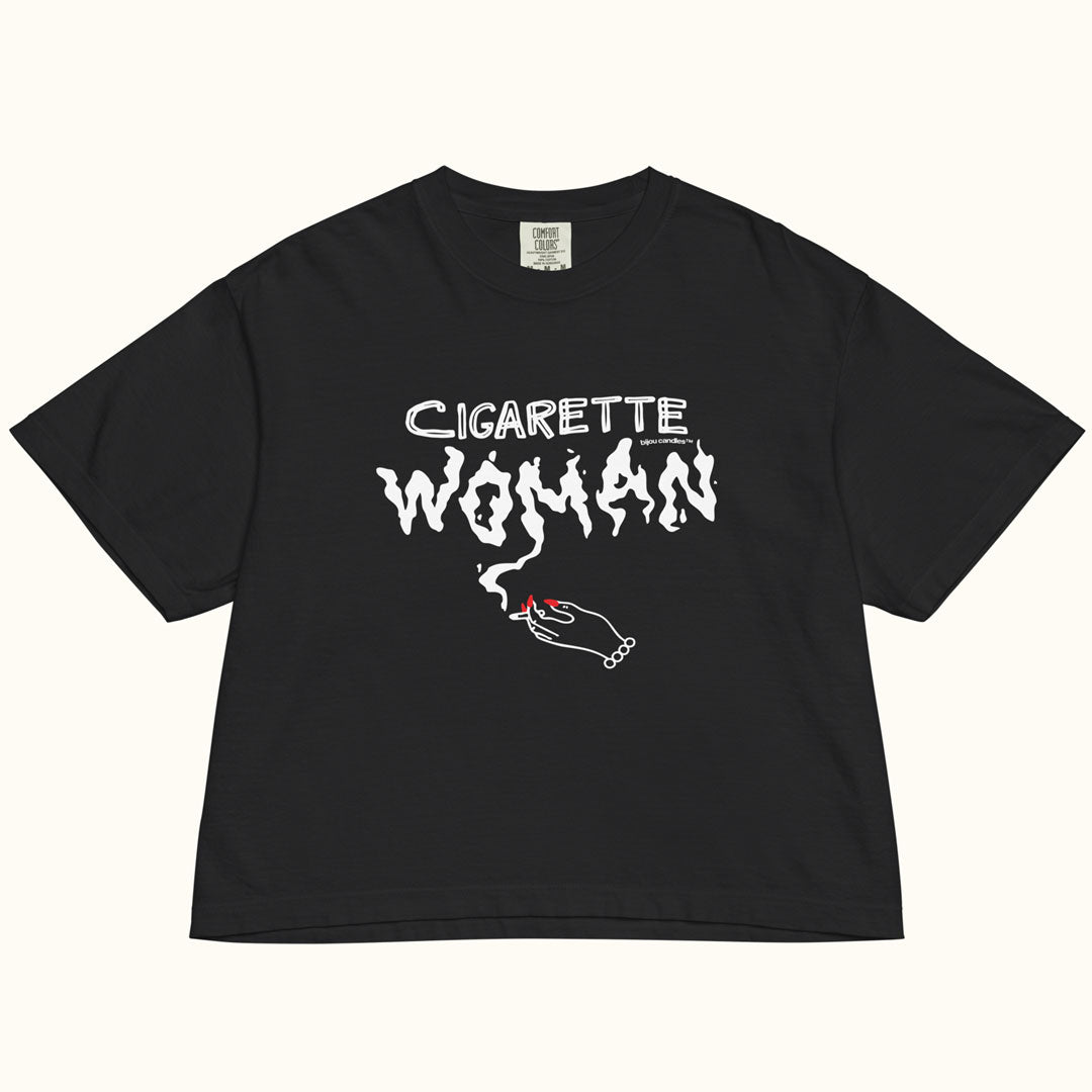 Cigarette Woman Women’s Premium Crop Top