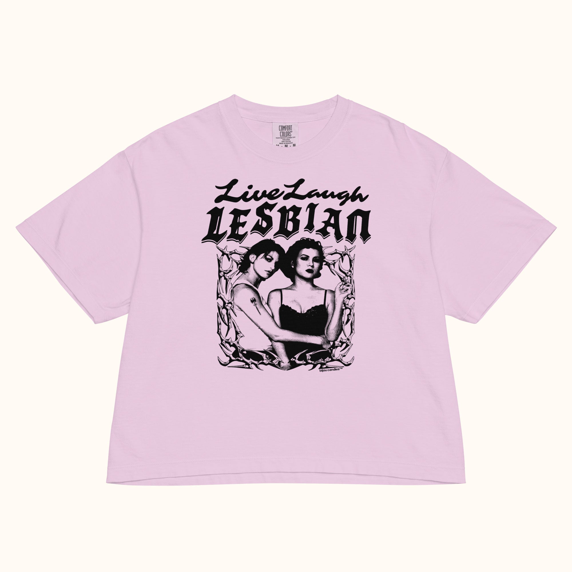 Bound Live Laugh Lesbian Women's Premium Crop Top