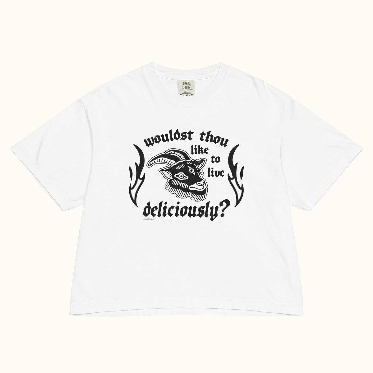 Black Phillip Live Deliciously Premium Women’s Crop Top