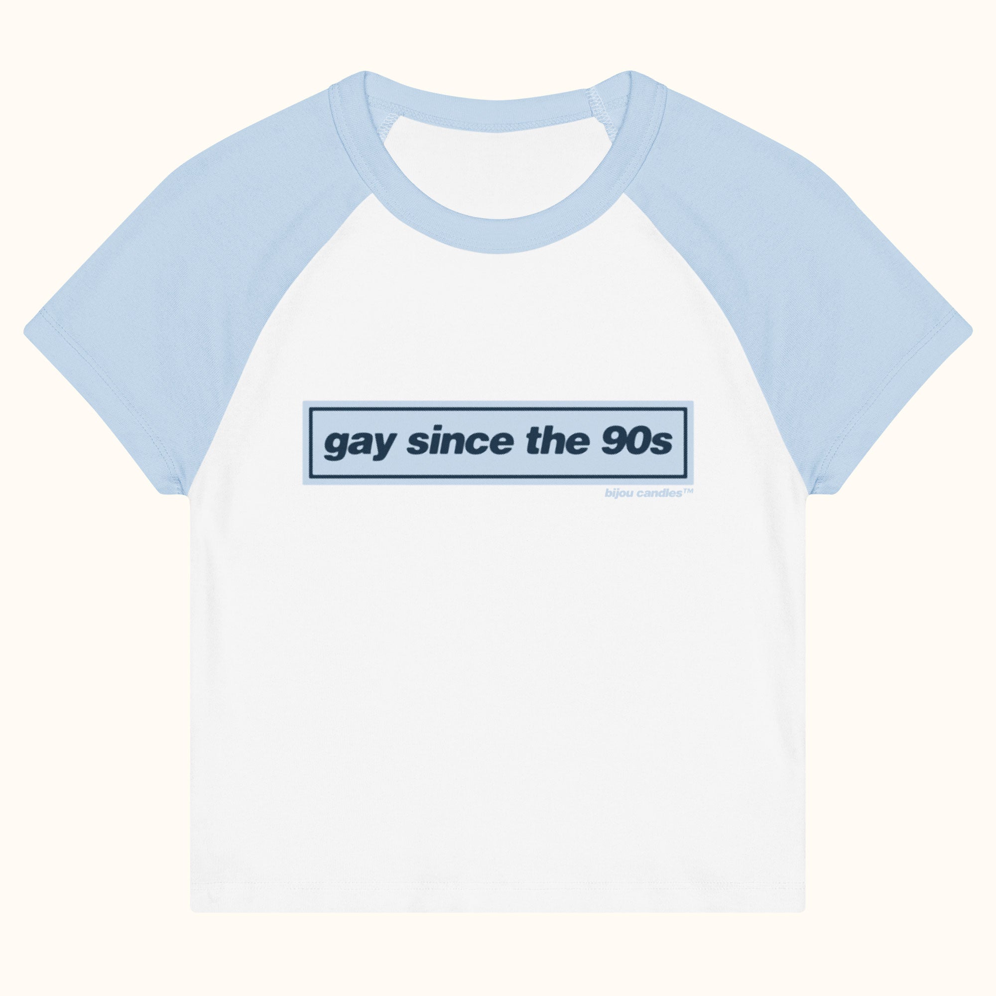 Gay Since The 90s Women's Micro-rib Raglan Baby Tee