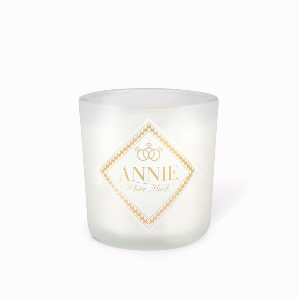 annie white musk candle